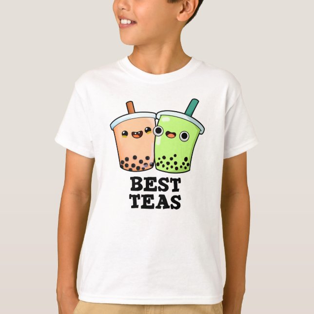 Best Teas Funny Besties Boba Tea Pun  T-Shirt (Front)