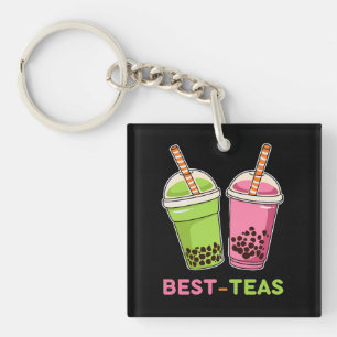 Best teas kawaii boba bubble pearl tea friends key ring