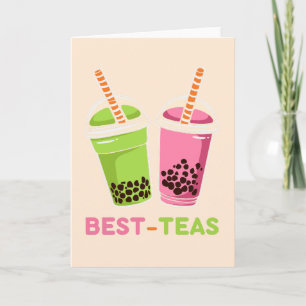 Best teas kawaii boba bubble tea best friends card
