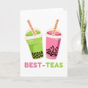 Best teas kawaii boba bubble tea best friends card