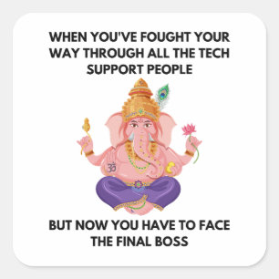 Best tech support square sticker