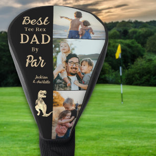 Best Tee Rex Dad By Par 3 Photo Collage Golf Head Cover