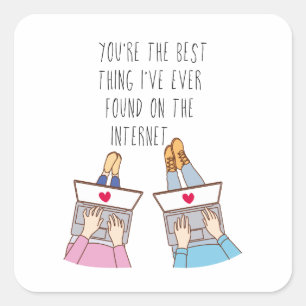 Best Thing on the Internet   Online Dating Square Sticker