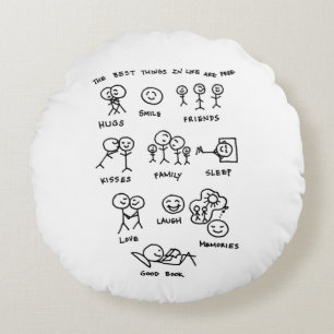Best Things In Life Are Free Including Gardening Round Cushion