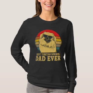Best Tibetan Spaniel Dad Ever Dog Retro Vintage T-Shirt