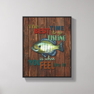 Best Time To Go Fishing, 8" x 10" Wrapped Canvas