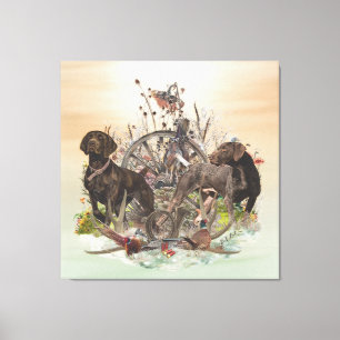 Best Times of Day to Hunt , GSP  Canvas Print