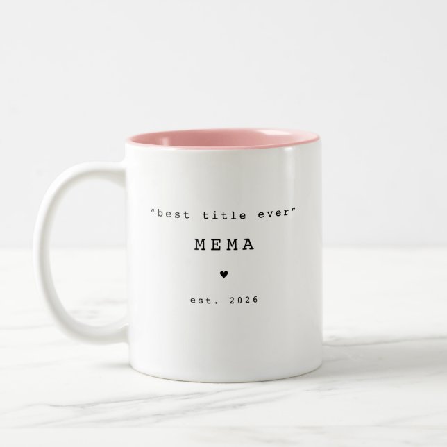 Best Title Ever Mema Custom Mug (Left)