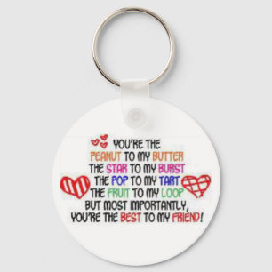 best to my friend key ring