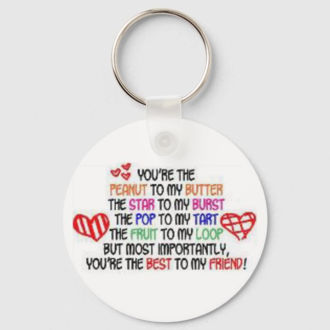 best to my friend key ring (Front)