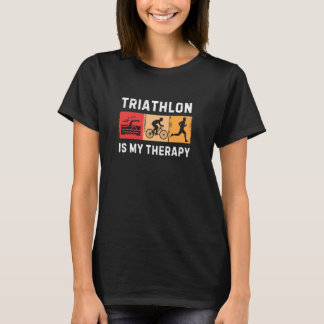 Best Triathlon Art For Men Women Triathlete Sport  T-Shirt