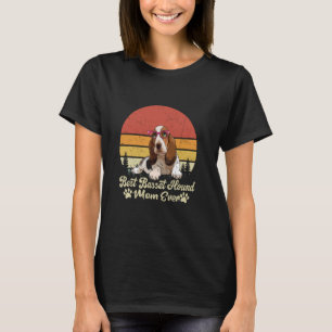 Best Tricolor Basset Hound Mum Ever Vintage Dog Mo T-Shirt
