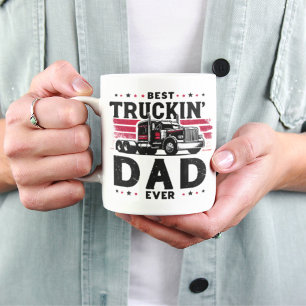 Best Truckin’ Dad Ever Vintage Semi-Truck Mug