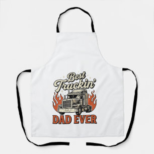 Best Truckin Dad Ever Vintage Truck Father Shirt_1 Apron