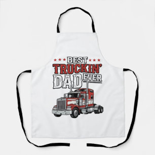 Best Truckin Dad Ever Vintage Truck Shirt Design_1 Apron
