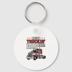 Best Truckin Dad Ever Vintage Truck Shirt Design_1 Key Ring