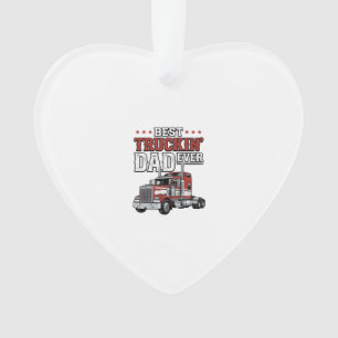 Best Truckin Dad Ever Vintage Truck Shirt Design_1 Ornament