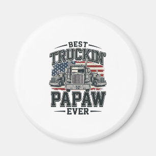 Best Truckin' Papaw Ever Vintage Trucker Vector_1 Magnet