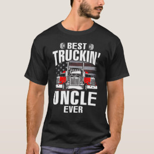 Best Truckin' UNCLE Ever USA Flag Father's Day T-Shirt