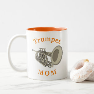 Best "Trumpet MOM" Ever! Mother's Day Two-Tone Coffee Mug