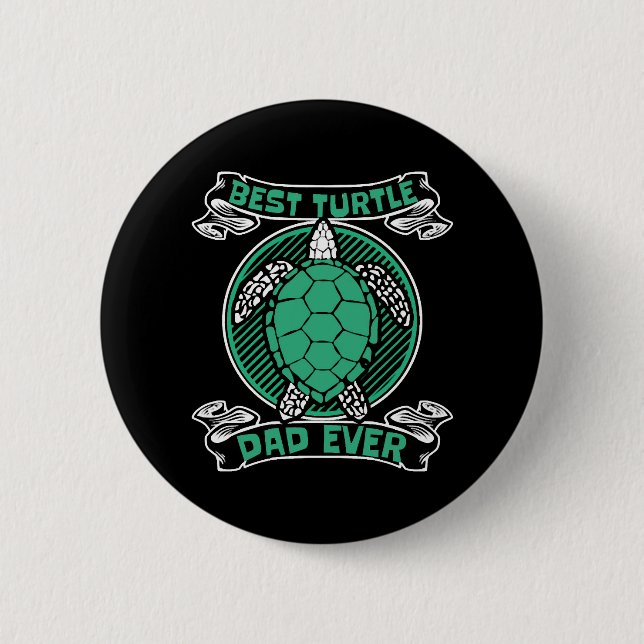 Best Turtle Dad Ever Alligator Snapping Lover 6 Cm Round Badge (Front)