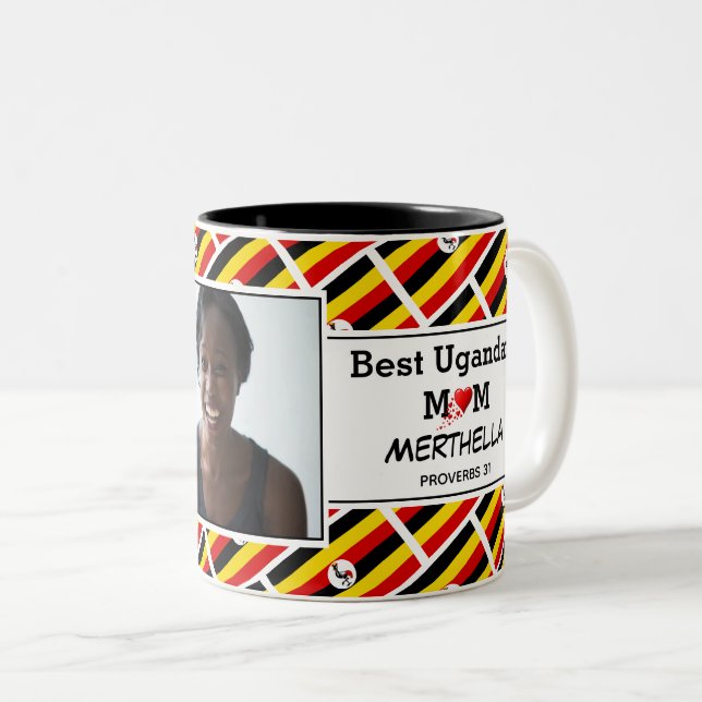 BEST UGANDAN MUM Photo Two-Tone Coffee Mug (Front Right)