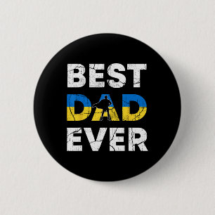 Best Ukrainian Dad Ever Ukraine Daddy Father's Day 6 Cm Round Badge
