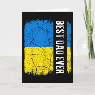Best Ukrainian Dad Ever Ukraine Flag Father's Day Card