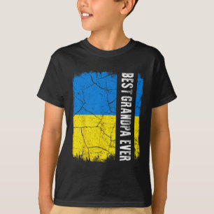 Best Ukrainian Grandpa Ever Ukraine Flag Father's T-Shirt