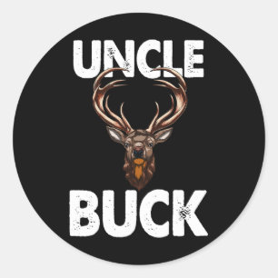 Best Uncle Buck Ever Funny Men Hunting Deer Buck Classic Round Sticker