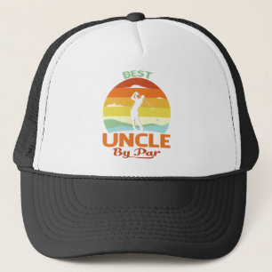 Best Uncle By Par Father's Day Golf Shirt Gift Trucker Hat