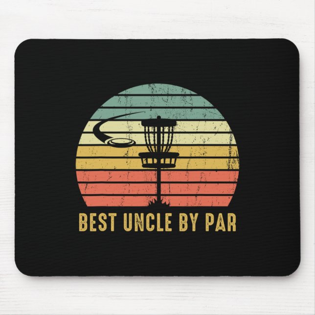 Best Uncle By Par Funny Disc Golf Gift For Men  Mouse Mat (Front)