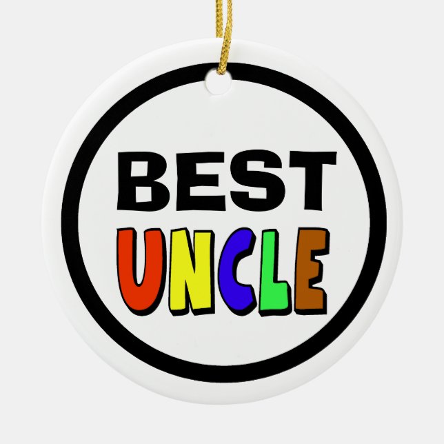 Best Uncle Christmas Ornament (Front)