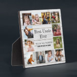 Best Uncle Ever 12 Photo Collage  Plaque<br><div class="desc">Create your own photo collage board with 12 of your favorite photos with a white background. Customize with photos of grandchildren. Makes a treasured keepsake gift for grandma on birthday,  mother's day,  grandparent's day,  etc.</div>