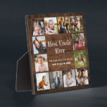 Best Uncle Ever 12 Photo Collage  Plaque<br><div class="desc">Create your own photo collage board with 12 of your favourite photos with a white background. Customise with photos of grandchildren. Makes a treasured keepsake gift for grandma on birthday,  mother's day,  grandparent's day,  etc.</div>