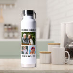 Best Uncle Ever 3 Photo Water Bottle<br><div class="desc">Give the best uncle ever a fun gift with this custom 3 photo water bottle. Easily personalise with 3 family photos of his nieces and nephews. You can personalise "This Drink Belongs to" and "Best Uncle Ever" to something similar in length.</div>