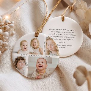 Best Uncle Ever 4 Photo Family Christmas Ceramic Tree Decoration