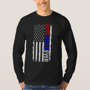 Best Uncle Ever American Flag  Father's Day T-Shirt