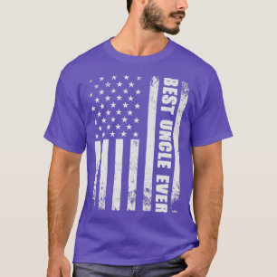 Best Uncle Ever American Flag Pregnancy Announceme T-Shirt