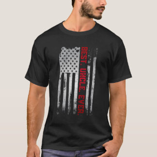 Best Uncle Ever American Usa Flag Father’S Day G T-Shirt