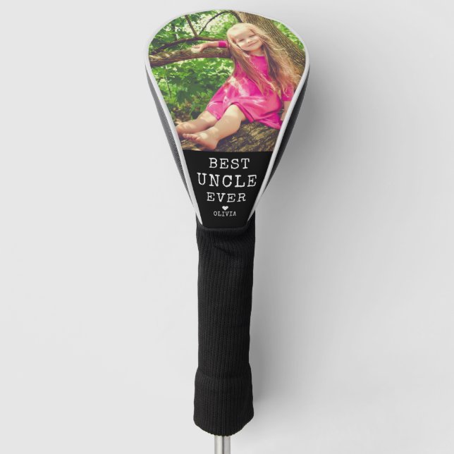 Best Uncle Ever Custom Photo Golf Head Cover (Front)