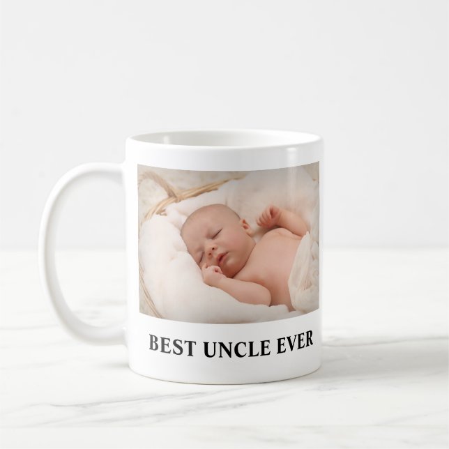 Best Uncle Ever Family Photo Coffee Mug (Left)