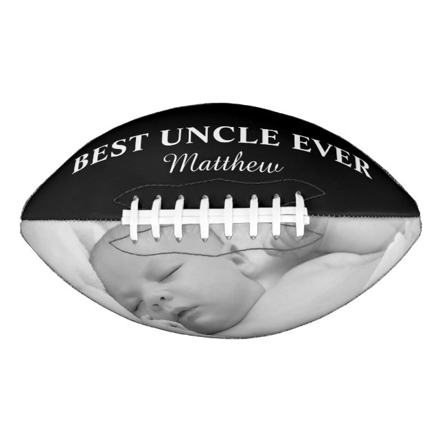 Best Uncle Ever Family Photo Collage Football American Football (Front)
