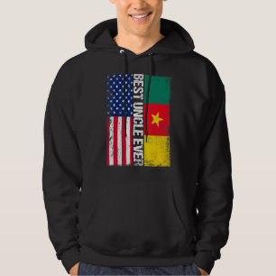 Best Uncle Ever  Father's Day Cameroon Us Flag Hoodie
