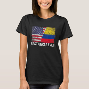 Best Uncle Ever Father's Day Colombia Us Flag T-Shirt