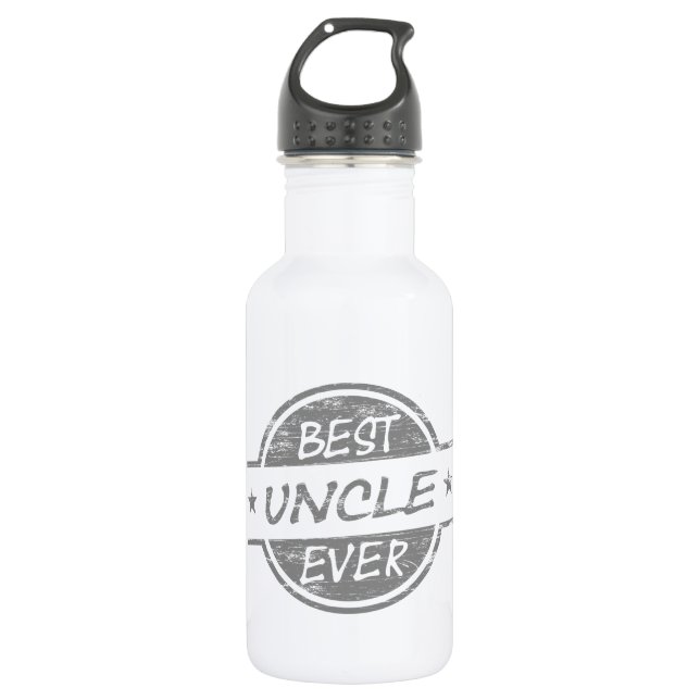 Best Uncle Ever Grey 532 Ml Water Bottle (Front)