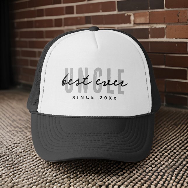 Best Uncle Ever Modern Elegant Simple Father's Day Trucker Hat (Creator Uploaded)