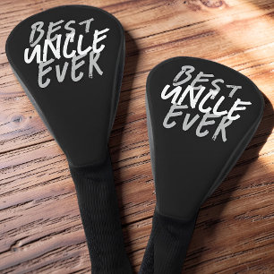 Best Uncle Ever Modern White and Grey Grunge Golf Head Cover