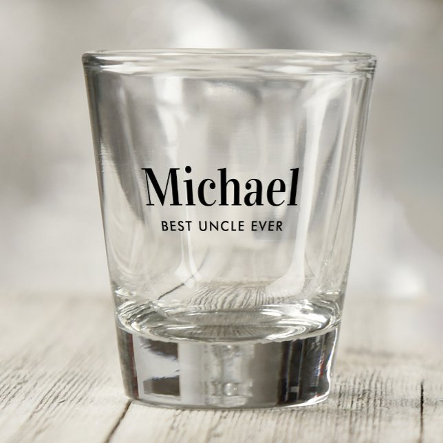 Best Uncle Ever Monogrammed Shot Glass (Creator Uploaded)