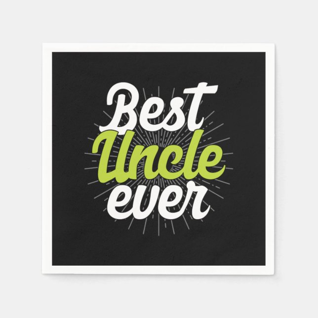 Best Uncle Ever Nephew Niece Godfather Dad Mum Gif Napkin (Front)